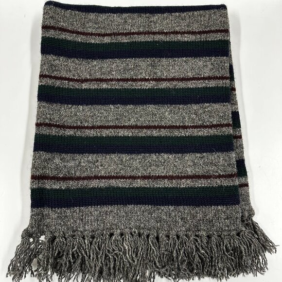 Vintage Polo Ralph Lauren Striped Wool Heavy Scarf - Picture 6 of 6